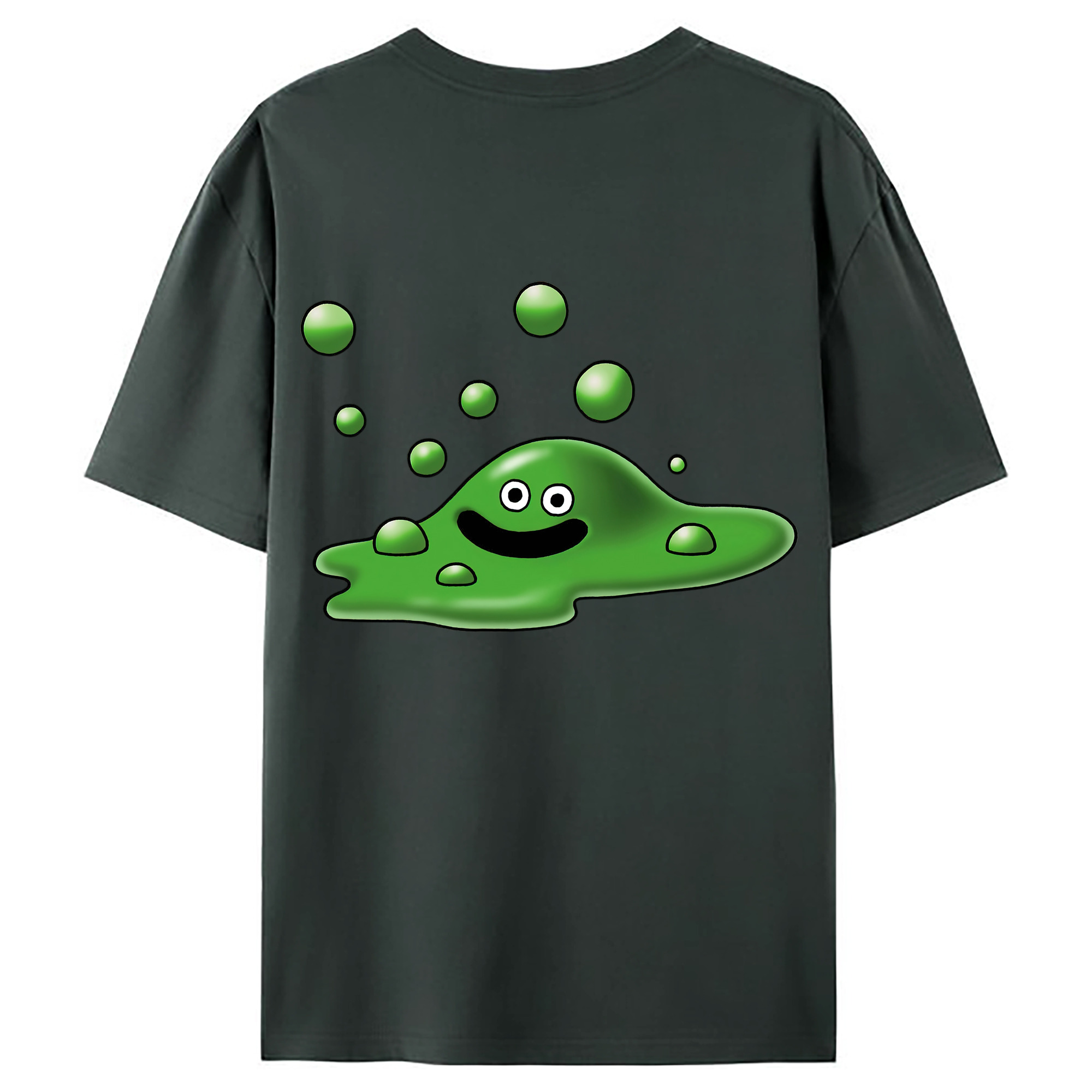 （画像用） ドラゴンクエスト Doragon Kuesuto Dragon Quest 綿100％ メンズ半袖Tシャツ（バックプリント） 通気性